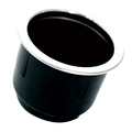 Tigress Black Plastic Cup Holder Insert w/SS Ring On Top PCHE-BP